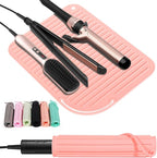 Quccefods 2 Pack Heat Resistant Mat Large Silicone Hot Hair Tools Holder for Curling Irons Flat Iron Hair Styling Tools Mat Portable Vanity Pad