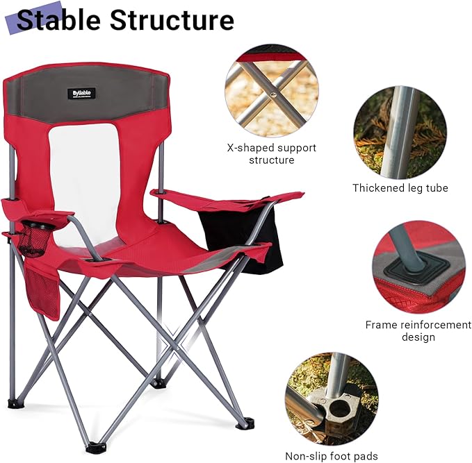 Camping Folding Chair Outdoor Lawn Portable Lightweight Camp Folding Chairs - Image 6
