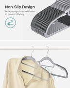 SONGMICS Pack of 30 Coat Hangers, Space-Saving Plastic Clothes Hangers - Image 3