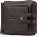 Men's brand buckle driver's license zipper genuine leather wallet, large by Alwaysoneoptionfitforyou