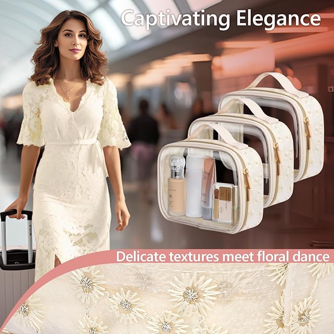 PACKISM Floral Texture TSA Approved Toiletry Bag - Image 2