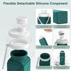 Portable Collapsible Water Bottles, BPA Free Food-Grade Silicone Reusable water - Image 5