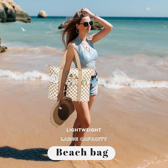 LEDAOU Beach Bags for Women, Beach Bags Waterproof Sandproof, Packable Beach - Image 5