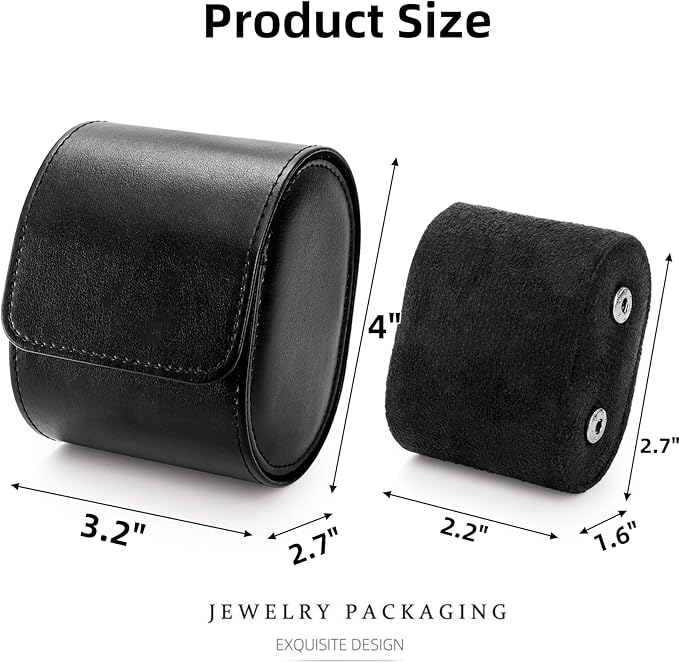 Leather Travel Watch Case, Single Watch Gift Box - Image 2