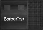 Barber Tools Organizer Mat, Magnetic Barber Mat with 2 Magnetic Slots, Barber Clippers Mat, Magnet Strip Station Pad for Hairstylist