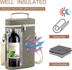 ZORMY 2 Bottle Insulated Wine Carrier Bag - Image 2