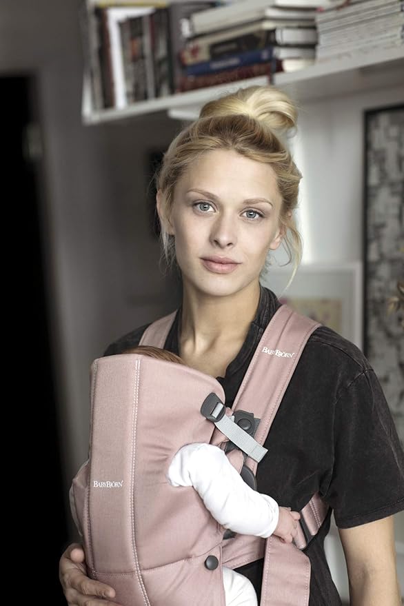 BabyBjörn Baby Carrier Mini, Dusty Pink Newborn Carrier, Easy-to-Use - Image 6