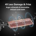 DAN Technology LCD Screen Digital Display Diamond Shaped Hot Comb, Black, 13.1 x 2.3 inches, 500 Degree Plug in Hot Comb with Adjustable Temperatures, Temperature Lock, Suitable for All Hair Types