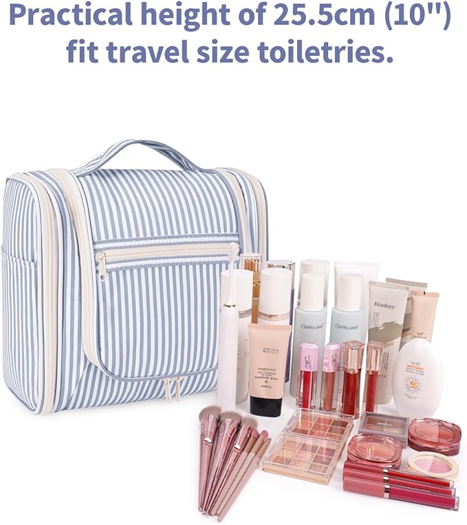 Narwey Striped Hanging Travel Toiletry Bag - Image 4
