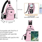 MOSISO Sling Backpack, Canvas Crossbody Hiking Daypack Bag - Image 2