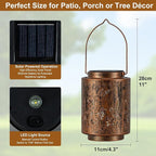 Outdoor Solar Lantern Waterproof Decorative Hummingbird and Trumpet Flower - Image 4