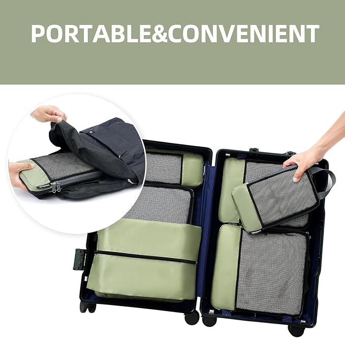 BAGAIL 4 Set/6 Set/8 Set Compression Packing Cubes Travel Accessories - Image 6