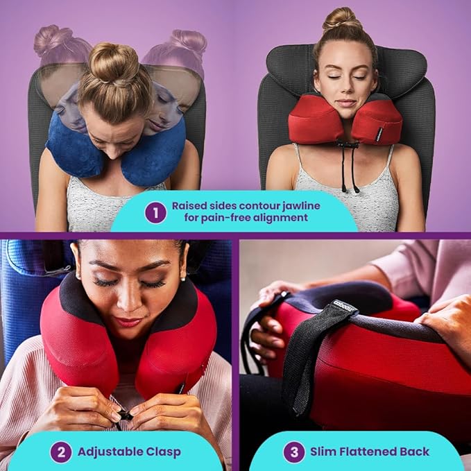 Cabeau Evolution S3 Travel Pillow – Straps to Airplane Seat – Ensures Your Head - Image 3