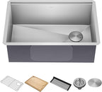 KRAUS Kore 28-Inch Undermount Workstation 16 Gauge Single Bowl Stainless Steel by KRAUS