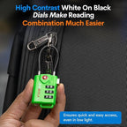 TSA Approved Cable Luggage Locks, Re-settable Combination - Image 4