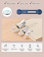 Kanemc 8 Pack Magnetic Twist Ties, Silicone Magnet Cable Tie Reusable Cord Strap - Image 4