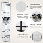 12 Large Pockets Over The Door Hanging Shoe Organizer - Image 5