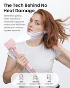MESCOMB 5 in 1 Hot Air Styler Wrap - High-Speed Hair Dryer, Volumizing Brush with Auto Curlers, Fast Drying & Frizz-Free Styling Straightening, No Heat Damage, Includes Travel Bag, Gift for Women