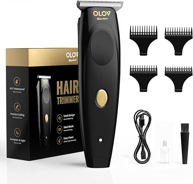 Hair Trimmer for Men, Cordless T-Blade Beard Trimmer, Professional Rechargeable Hair Clippers for Hair Cutting & Grooming