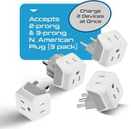 Ceptics European Plug Adapter 4 Pack Set, USA to Europe, France - Image 8