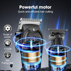 KEMEI Professional Hair Clippers Set for Men, Cordless Rechargeable Barber Clippers & Trimmers Kit, Clippers for Hair Cutting, Gifts for Men