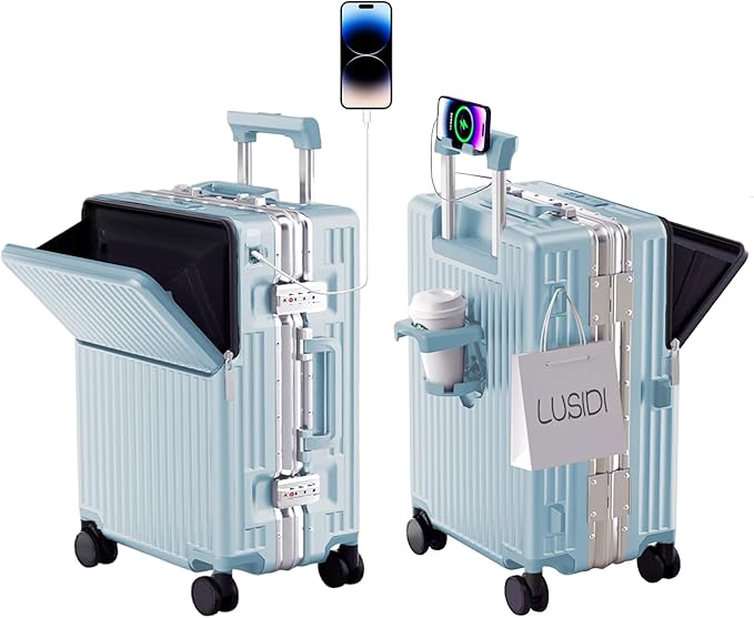 Hard Shell Luggage 20 Inch Travel Luggage, Carry-On Luggage Spinner TSA by cycyCarry