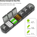 Extra Large Pill Organizer 3 Pack, XL Pill Box 7 Day, Weekly Pill Case - Image 2