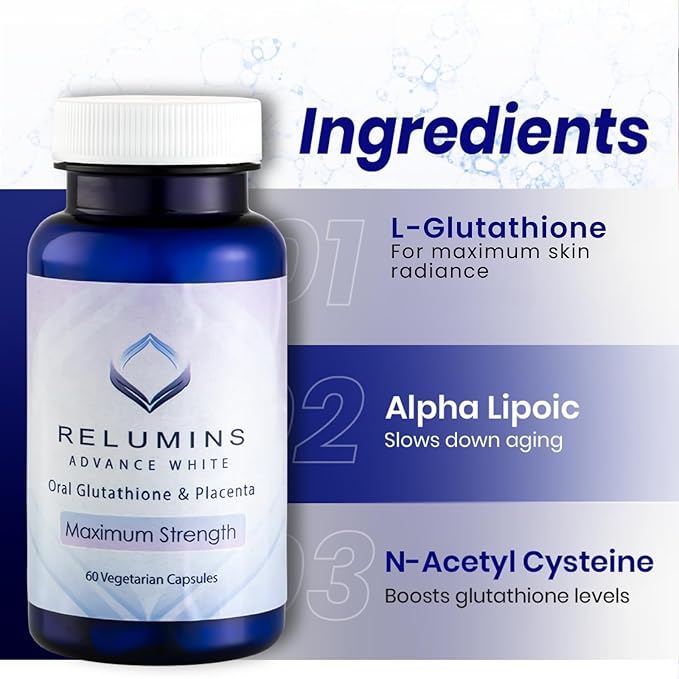 Relumins Advance Total Glowing Rebuild – Oral Glutathione Capsules, Day Lotion, Repair Solution, Cream, Serum, & Soap - Nourishment Smooth Radiant Appearance Daily Skincare Routine Gift for Women