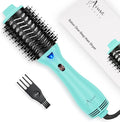 Hot Air Brush, Aima Beauty Professional One Step Hair Dryer & Volumizer 4 in 1 Upgrade Anti-Scald Negative Ionic Technology for All Hair Types, Light Green