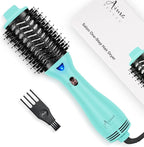 Hot Air Brush, Aima Beauty Professional One Step Hair Dryer & Volumizer 4 in 1 Upgrade Anti-Scald Negative Ionic Technology for All Hair Types, Light Green