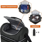 OPUX Lunch Box For Men Women, Insulated Large Double Decker Lunch Bag, Charcoal - Image 8
