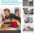 Vacuum Travel Backpack with Pump, 50L Expandable Compression Backpack With - Image 3