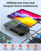 Solar Charger Power Bank, 42800mAh Wireless Portable Charger - Image 2