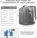 60L Travel Laptop Backpack for Men, Extra Large Backpack, Big Capacity Carry On - Image 3