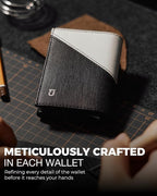 Jenoss Smart Wallet For Men: Full Grain Leather, Handcrafted, Slide Metal Pop - Image 4