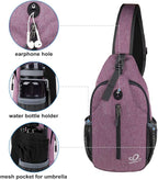 WATERFLY Crossbody Sling Backpack Sling Bag Travel Hiking Chest Bag Daypack - Image 5
