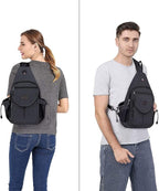 MOSISO Sling Backpack, Canvas Crossbody Hiking Daypack Bag - Image 6