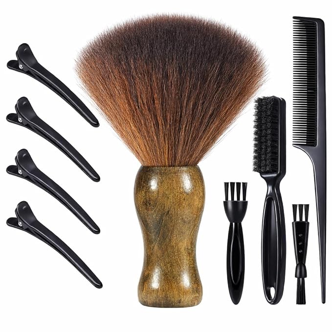 9Pcs Barber Neck Duster Brush Set, Barber Accessories Cleaning Supplies for Hair Cutting All Hair Type Gifts for Husband