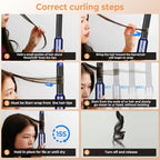 6 in ONE Blow Dryer Brush, Curling Wand Hair Styling Tools Set, Ionic Hot Air Hair Dryer, Massage Oval Hair Dryer, Left&Right Hair Curlers 100-120V