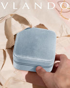 Vlando Velvet Travel Jewelry Case, Jewelry Travel Box - Image 6