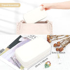 DesignSter Travel Jewelry Box, PU Leather Portable Jewelry Case, Small Jewelry - Image 5