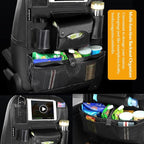 Car Backseat Organizer with Foldable Table Tray, Car Storage Organizer with - Image 2