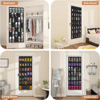 FENTEC 35 Large Pockets Over The Door Shoe Organizer, Mesh Hanging Shoe - Image 5