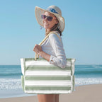 Becokan Beach Bags for Women Large Waterproof Beach Tote Bag Zipper Beach Bags - Image 7