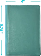 Personalized Monogrammed Turquoise Leather RFID Passport Wallet - Image 4