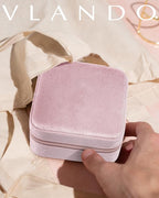 Vlando Velvet Travel Jewelry Case, Jewelry Travel Box - Image 6