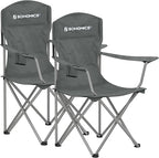 SONGMICS 2 Pack Folding Camping Chairs, Load 330 lb, Cup Holder and High by SONGMICSbySONGMICSHOME