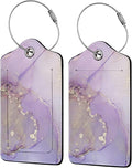 Light Purple Marble Luggage Tag Personalized Luggage Tags by Unknown