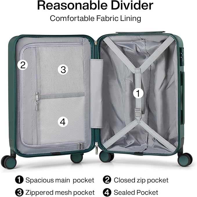 Hanke 24 Inch Checked Luggage - Image 5