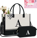 TOPDesign Personalized Initial Canvas Tote Bag, by TOPDesign